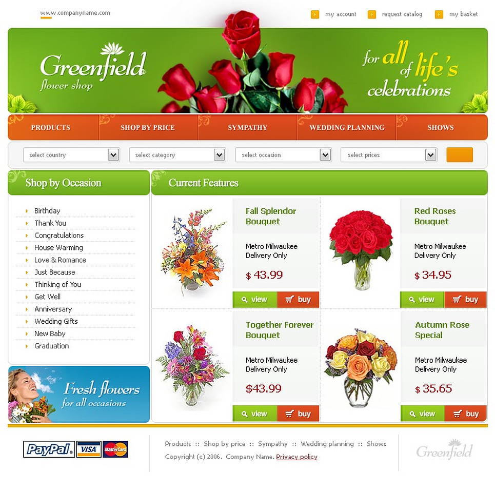 Flower Shop Website Template Web Design Templates Website Templates Download Flower Shop Flower Website Templates
