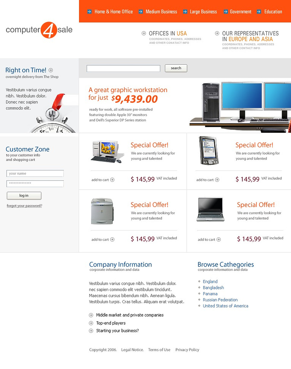 Computer Store Site Template
