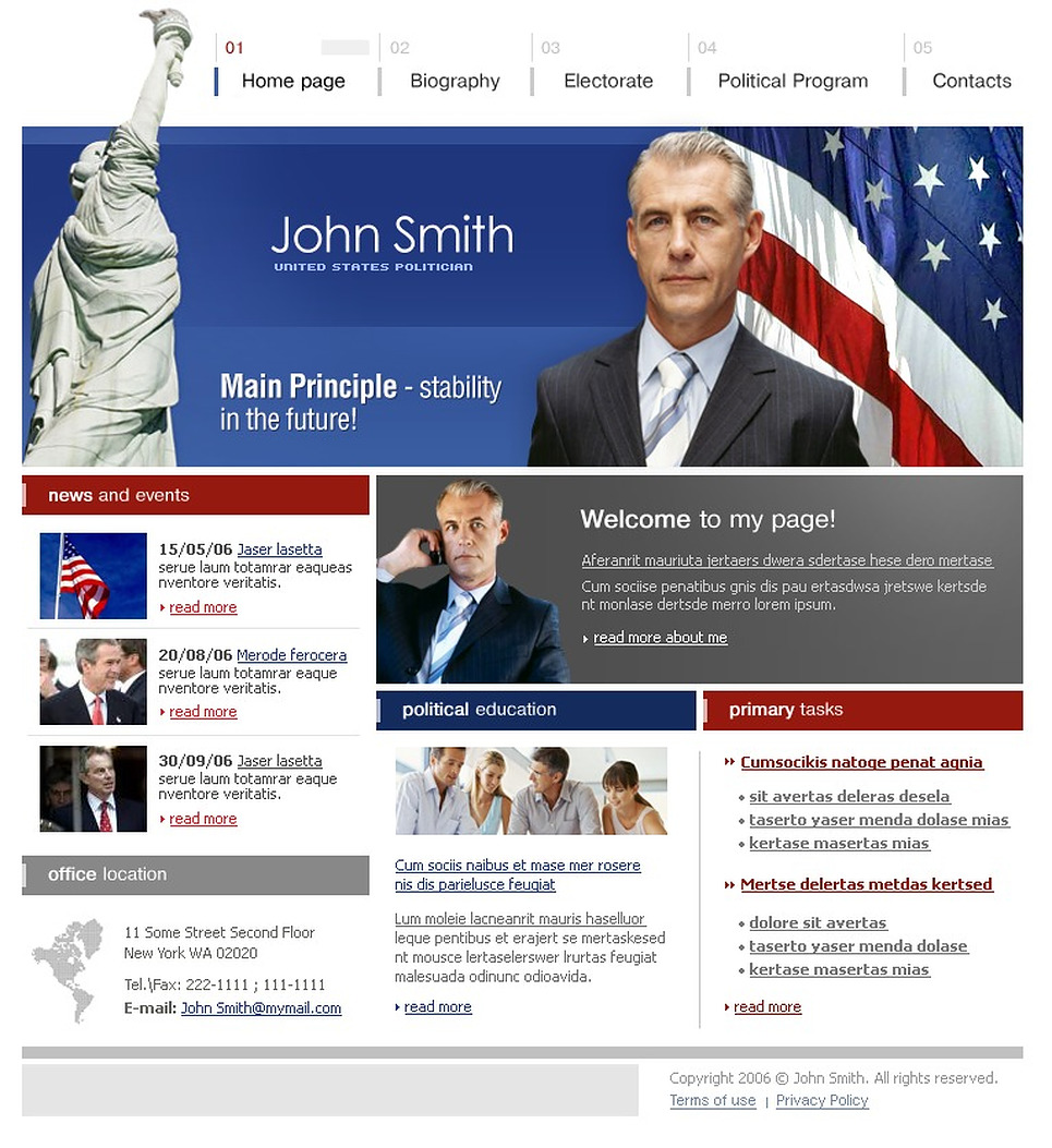 Political Candidate Website Template Web Design Templates Website Templates Download Political Website Templates