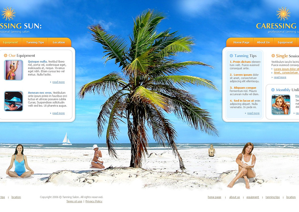 Tanning Salon Flash Template Web Design Templates Website Templates Download Tanning Salon Tanning Salon Website Templates