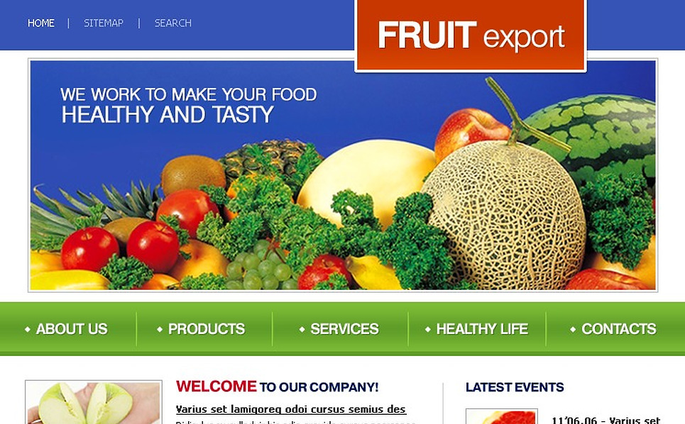 Fruit site Template 11814