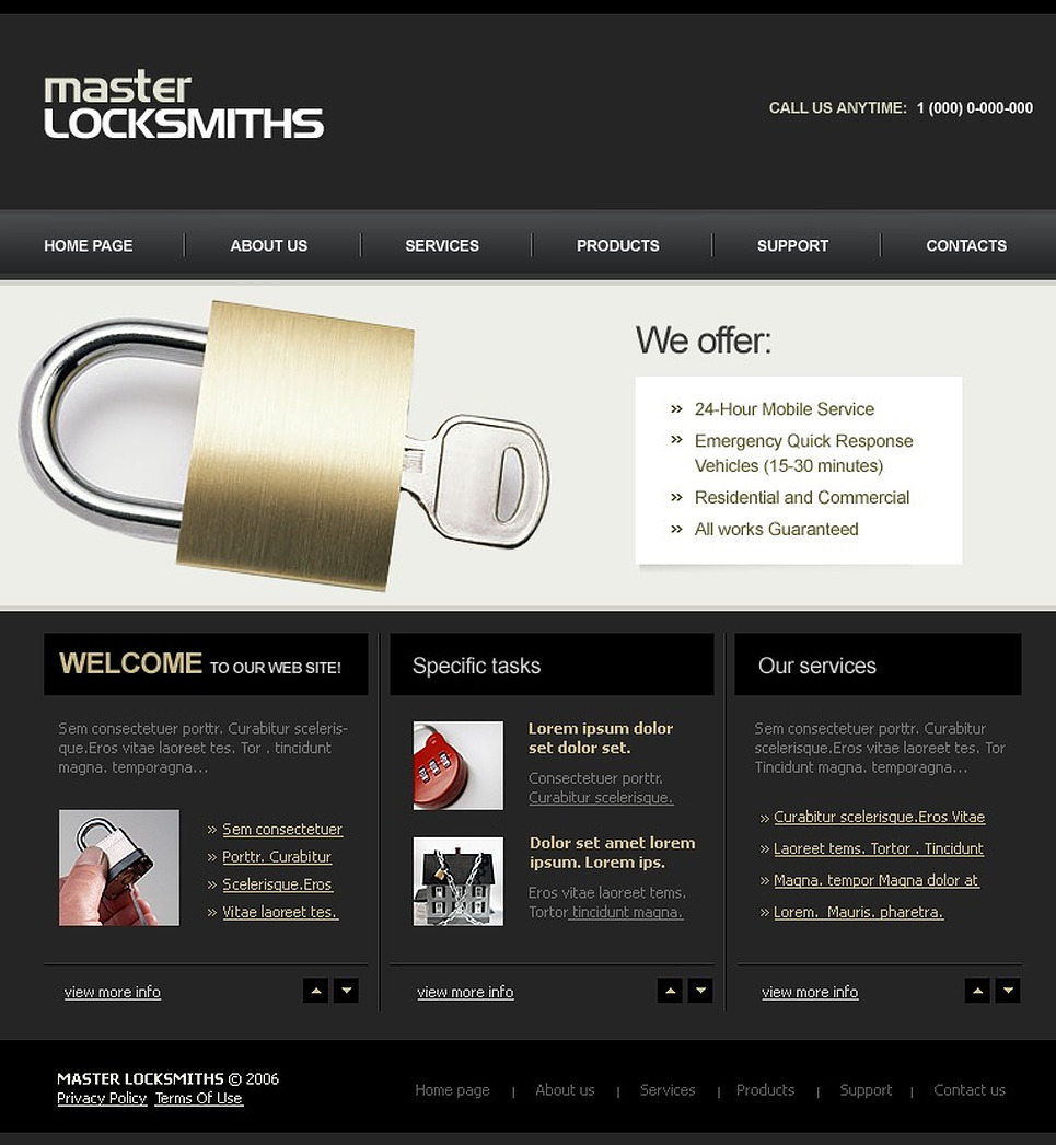 Locksmith Website Template 12241