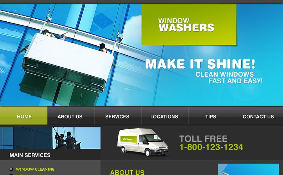 Window Cleaning Website Template 13006