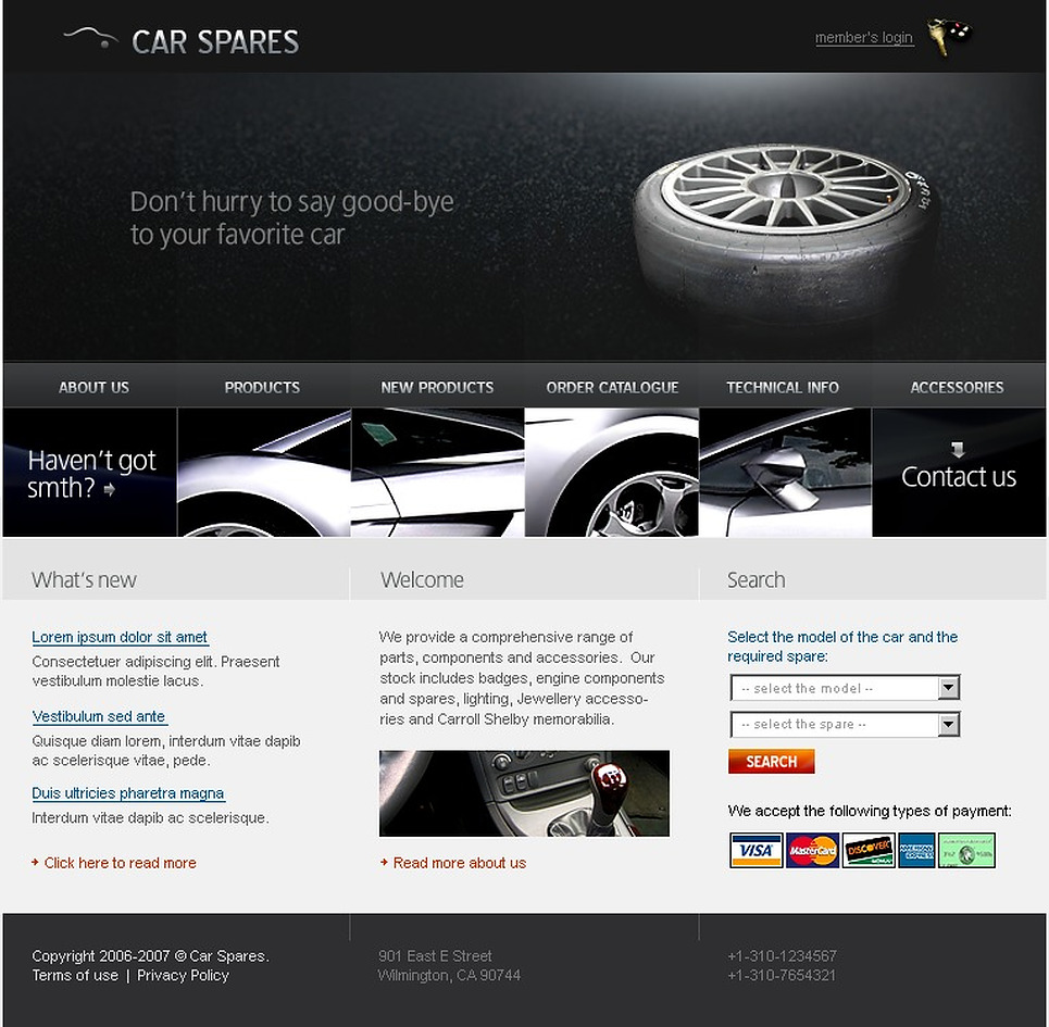 Auto Parts site Template 13027