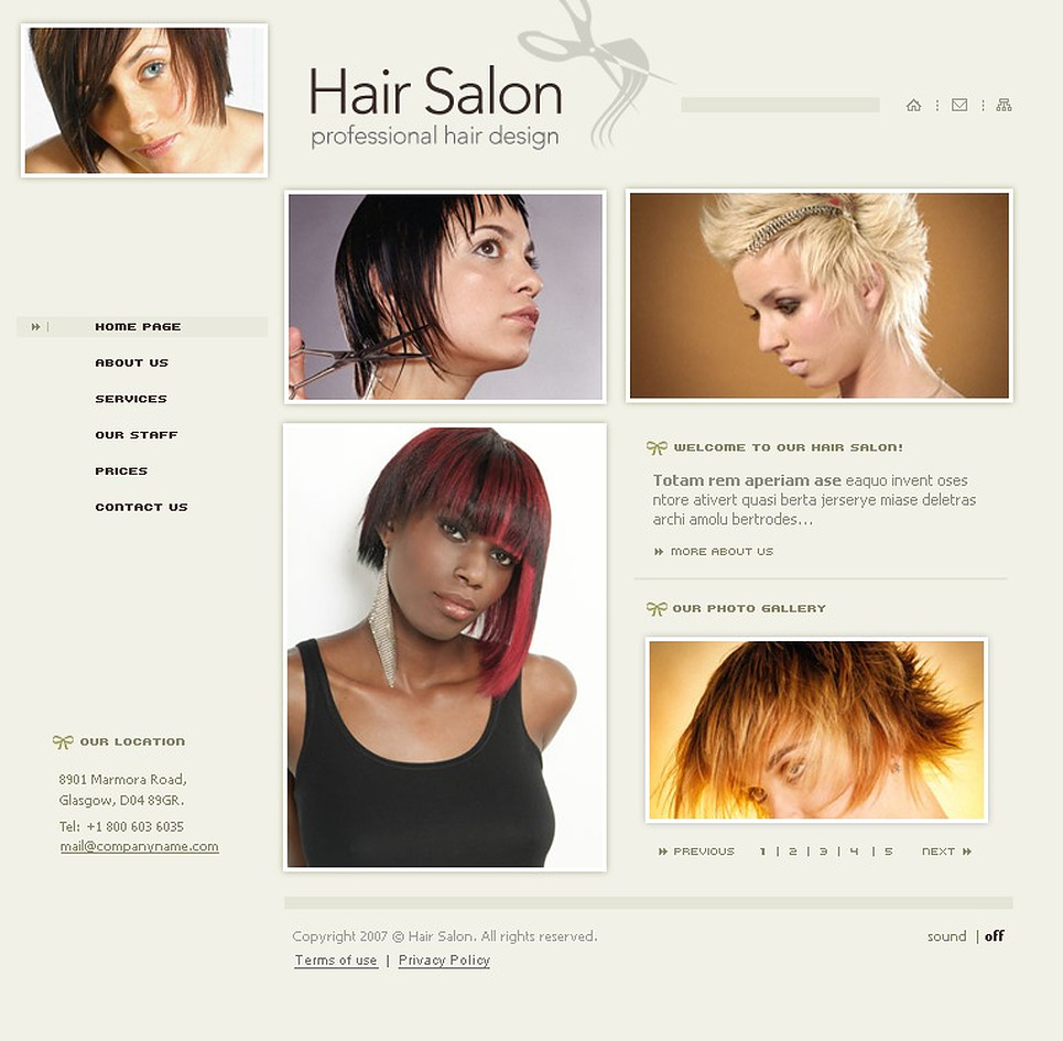 Hair Salon Flash Template 13357