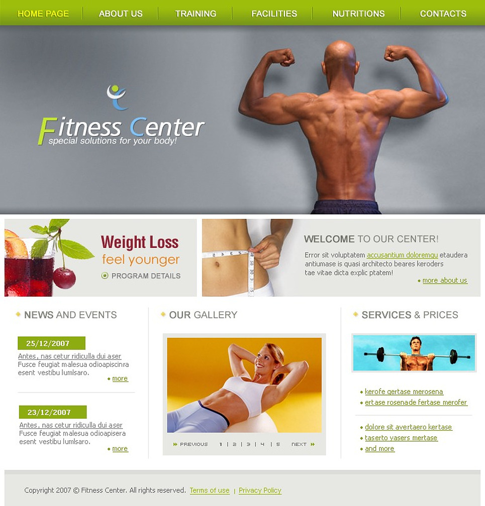 Fitness Website Template Web Design Templates Website Templates Download Fitness Website Fitness Website Design Templates
