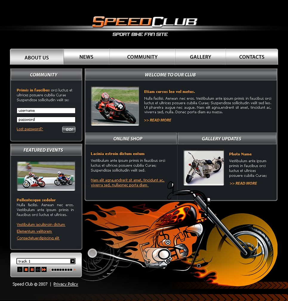 Free Website Template Sports
