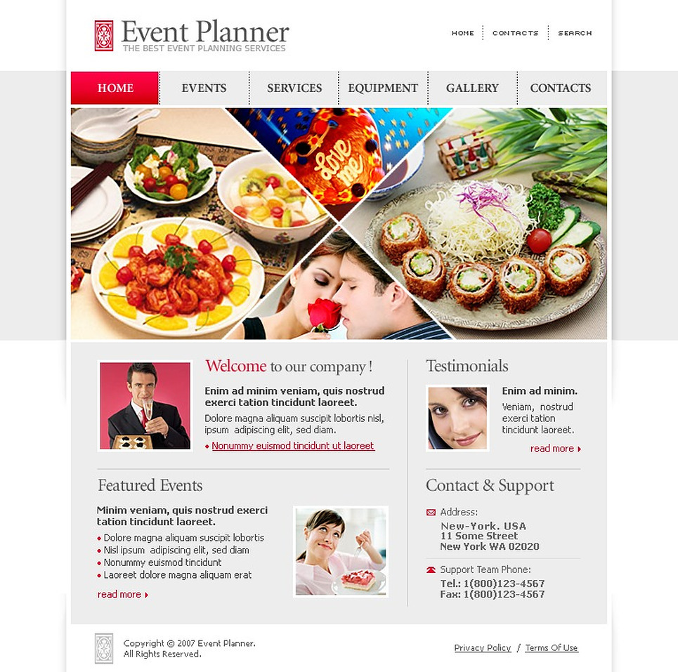 Event Planner Website Template 15582 Event Planner Website Template 15582