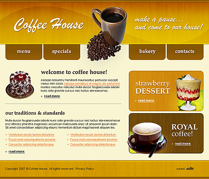 Cafe Website Template
