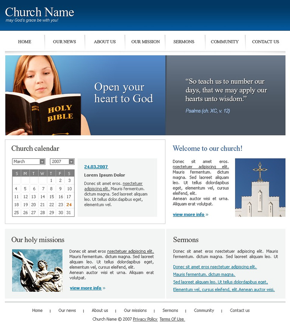 Christian Website Template Web Design Templates Website Templates Download Christian Website Christian Website Templates
