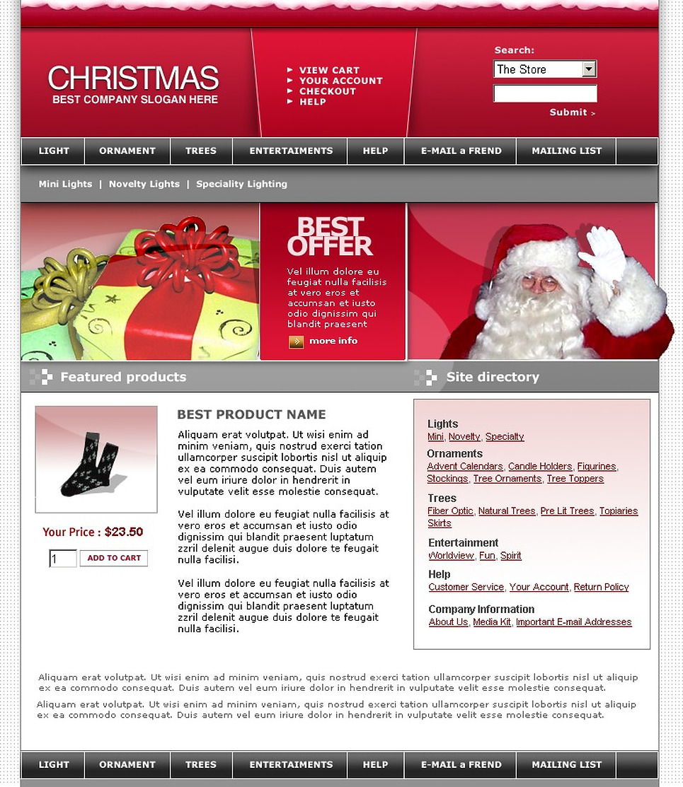 Christmas Website Template 1617