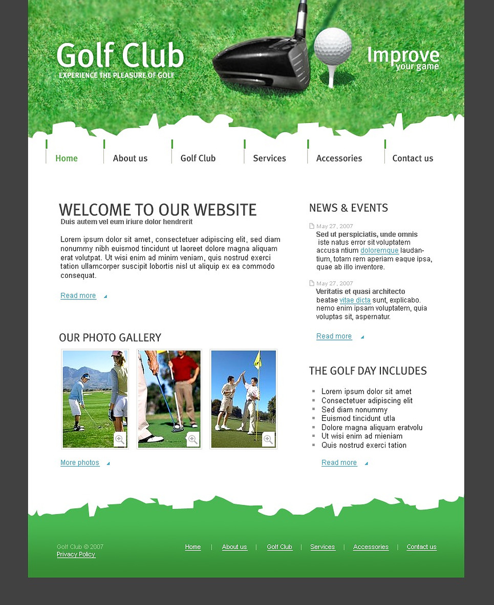 Golf Website Template Web Design Templates Website Templates Download Golf Website Template Golf Website Template Free