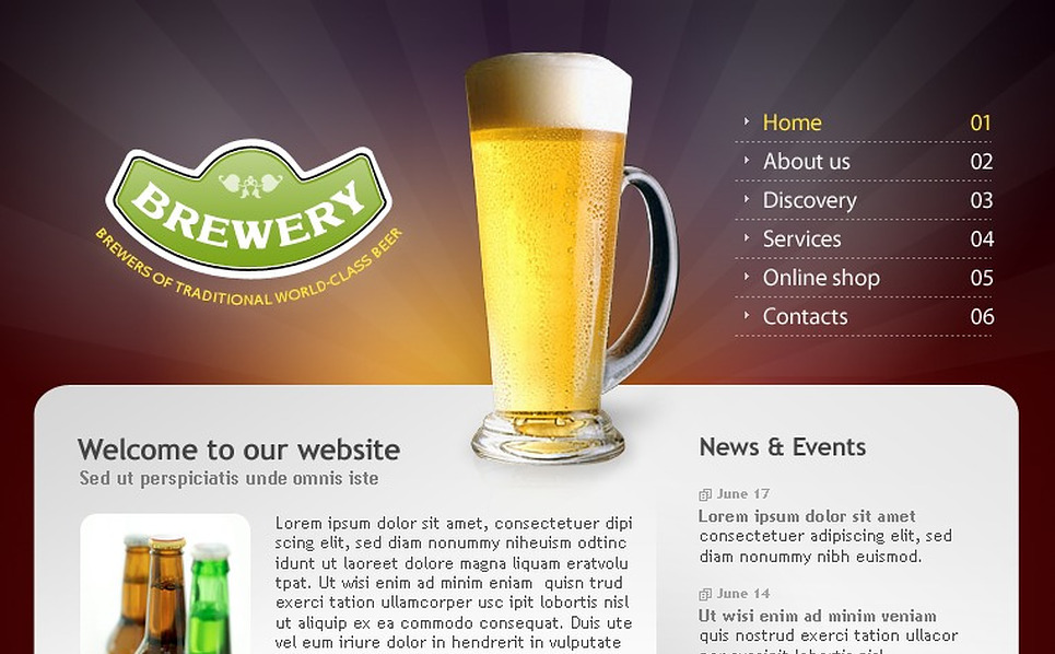 Brewery Website Template #16583