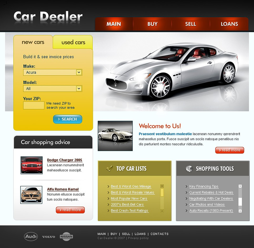 Car Dealer Website Template Web Design Templates Website Templates Download Car Dealer Auto Dealer Website Template