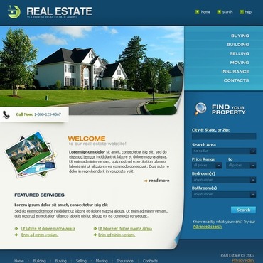 Real Estate Agency Website Template #17581