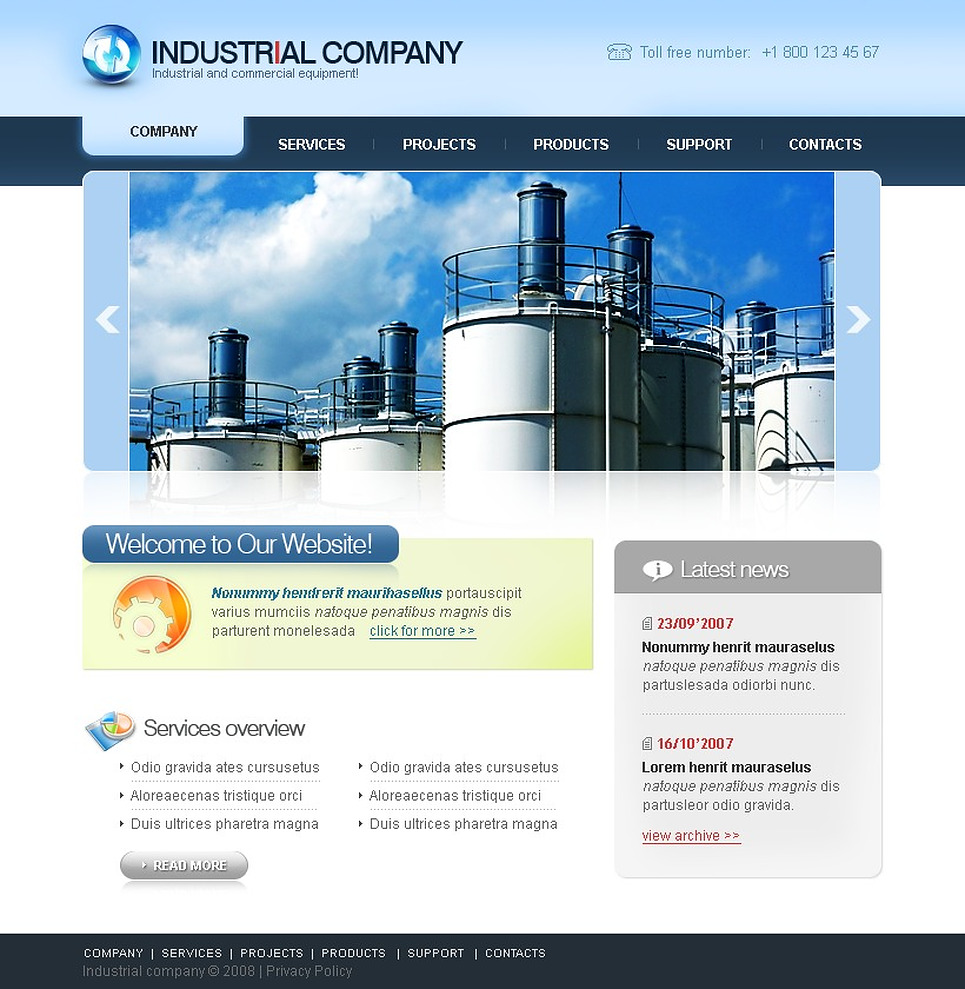 Oil Website Templates Free Download