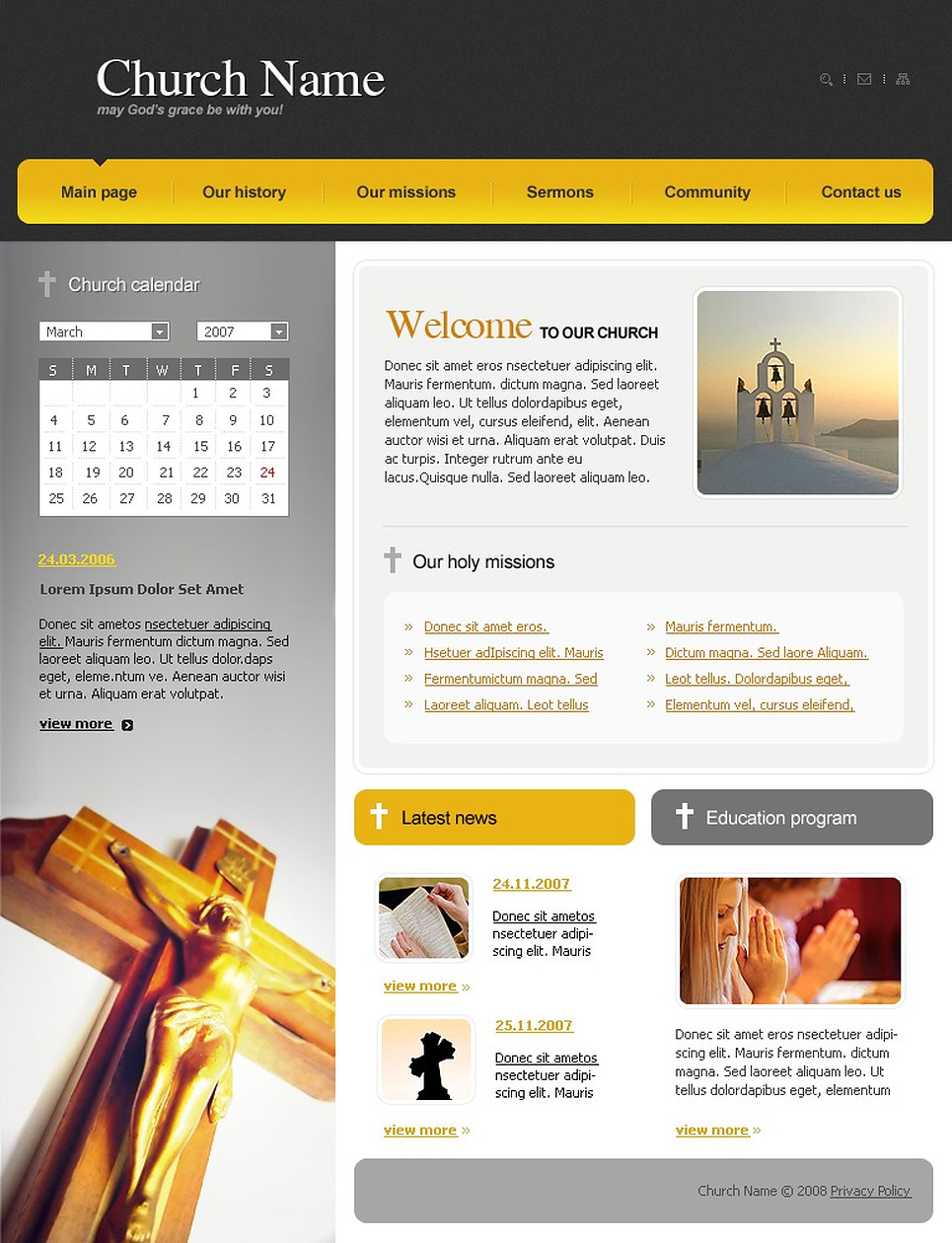 Christian Website Template Web Design Templates Website Templates Download Christian Website Christian Website Templates