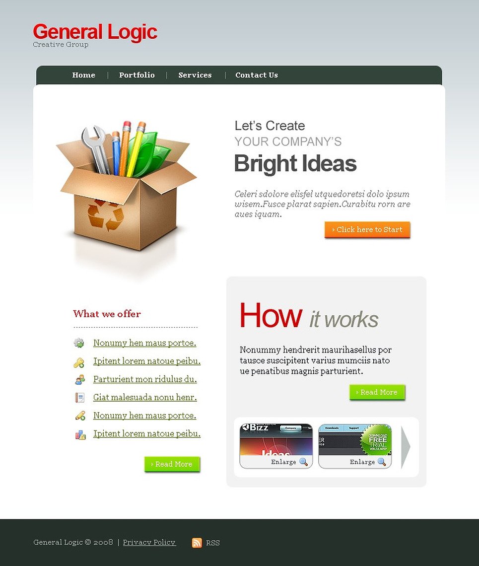 Advertising Agency Website Template 18474