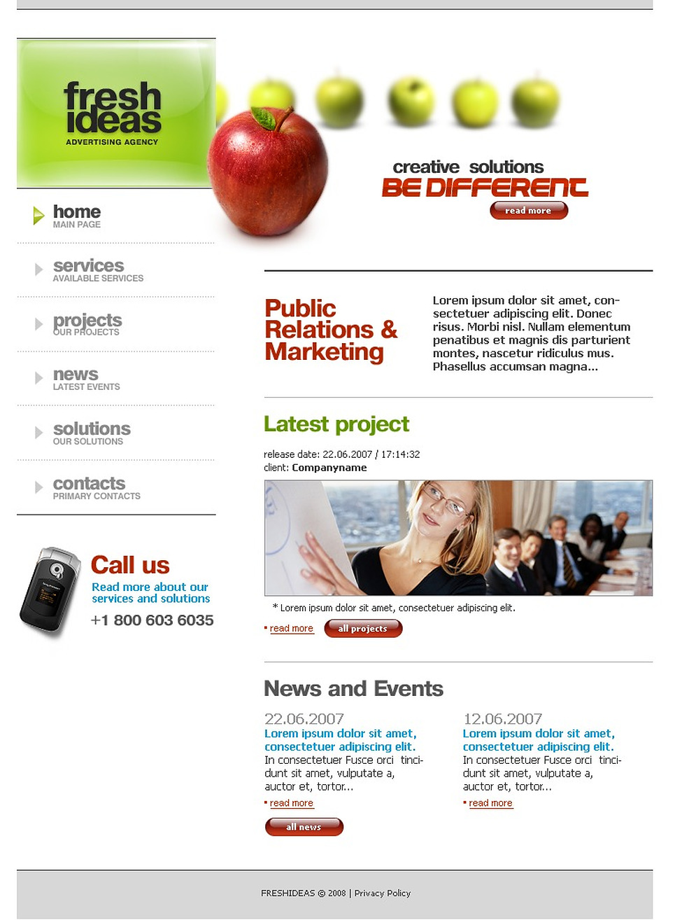 Advertising Agency Website Template Web Design Templates Website Templates Download Marketing Web Template