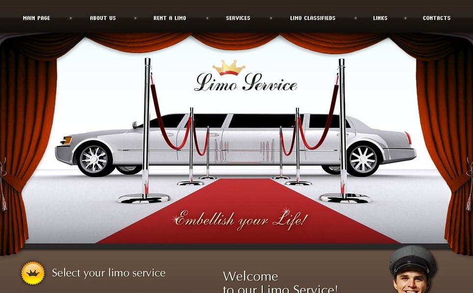 Limousine Services Website Template 19249