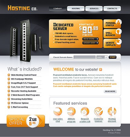 Web Hosting Templates