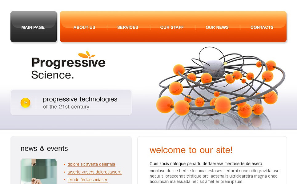 Science Website Template 19963