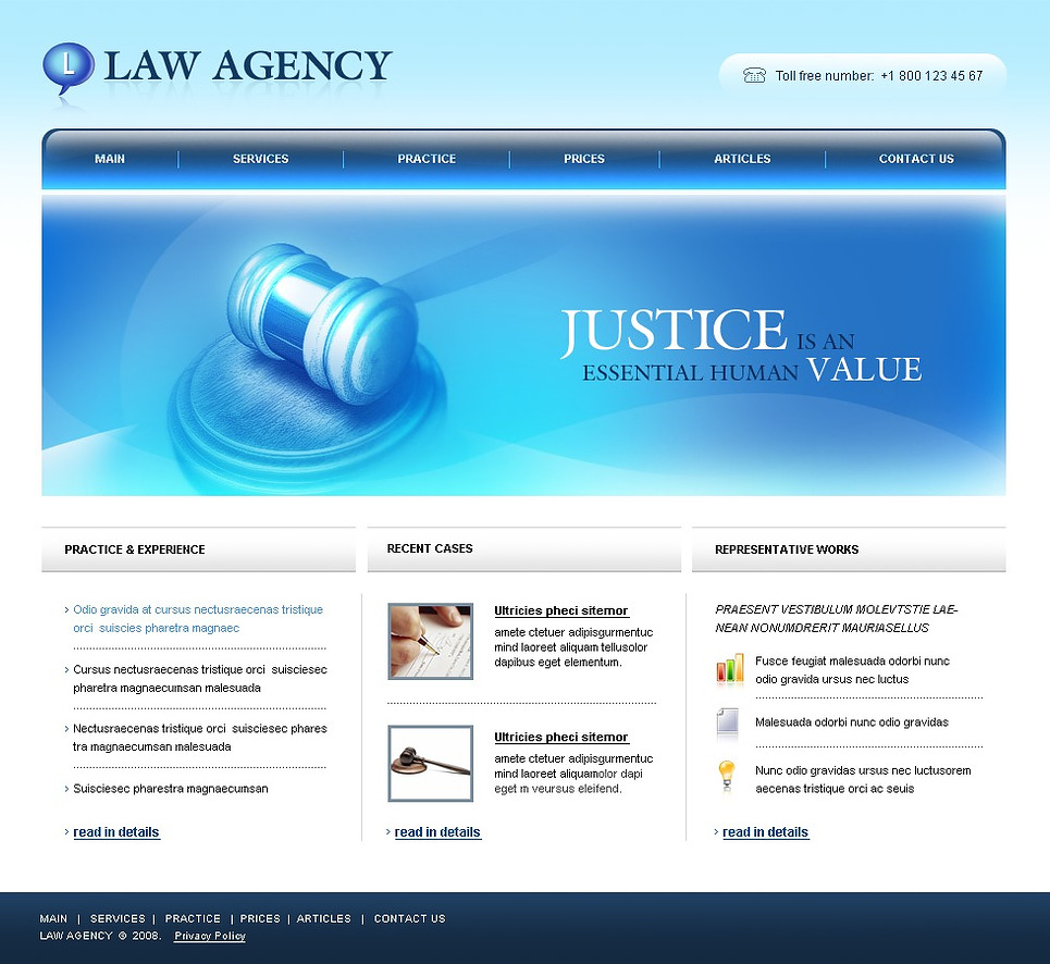 Law Firm Website Template #20508
