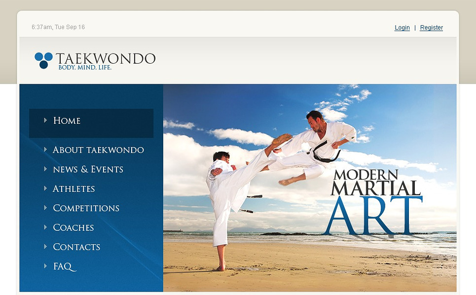 Martial Arts Website Template #20514