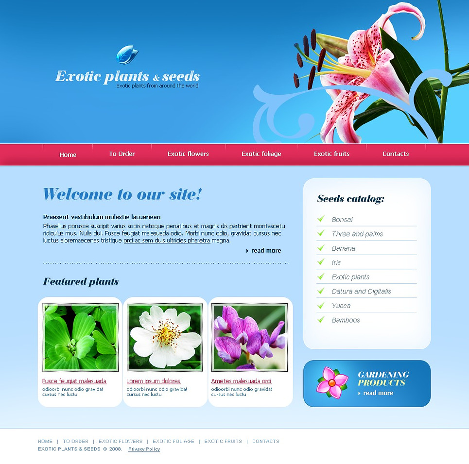 Flowers Website Template Web Design Templates Website Templates Download Flowers Website Flower Website Templates