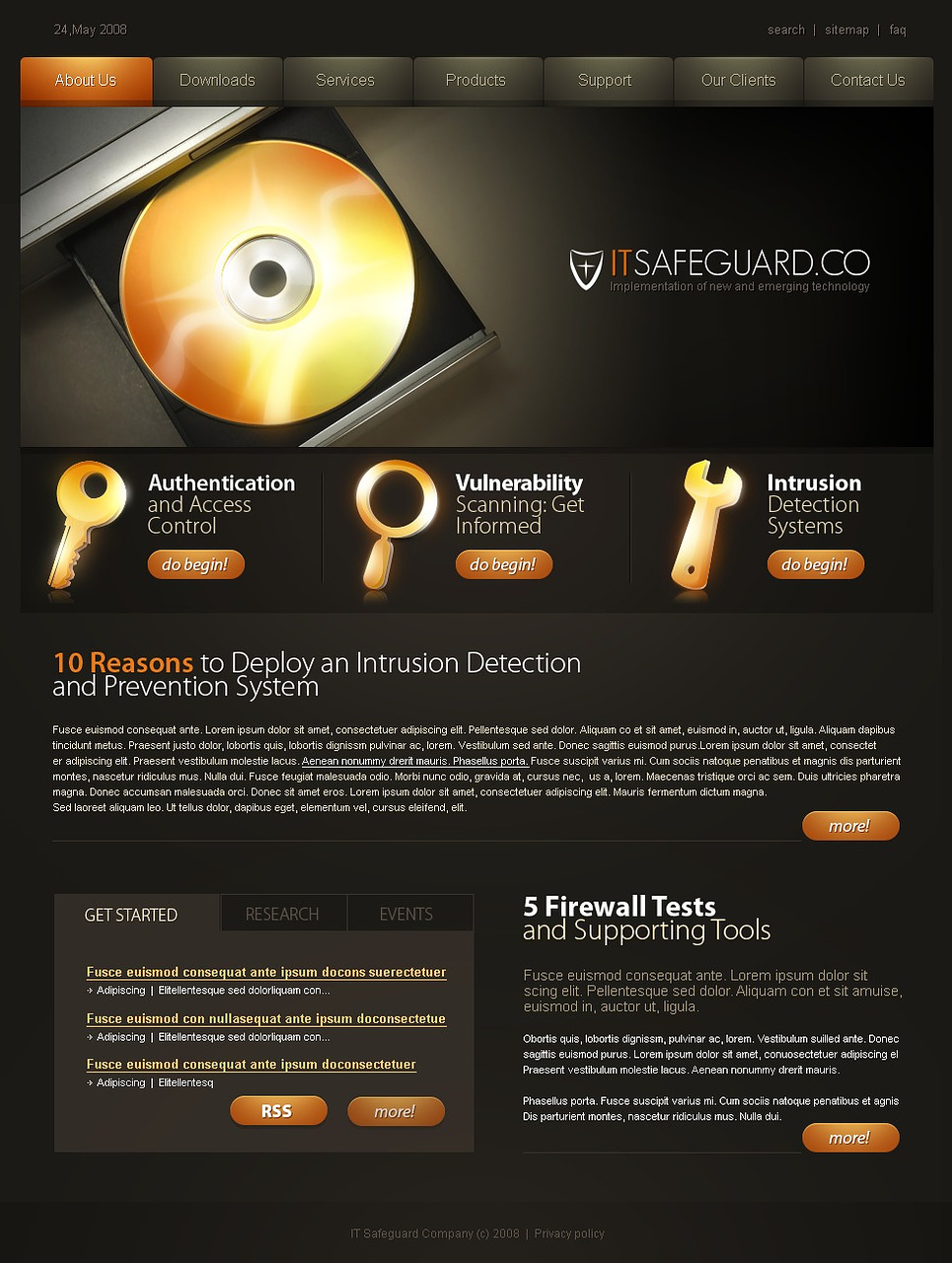 Information Security Website Template Web Design Templates Website Templates Download Information Web Template