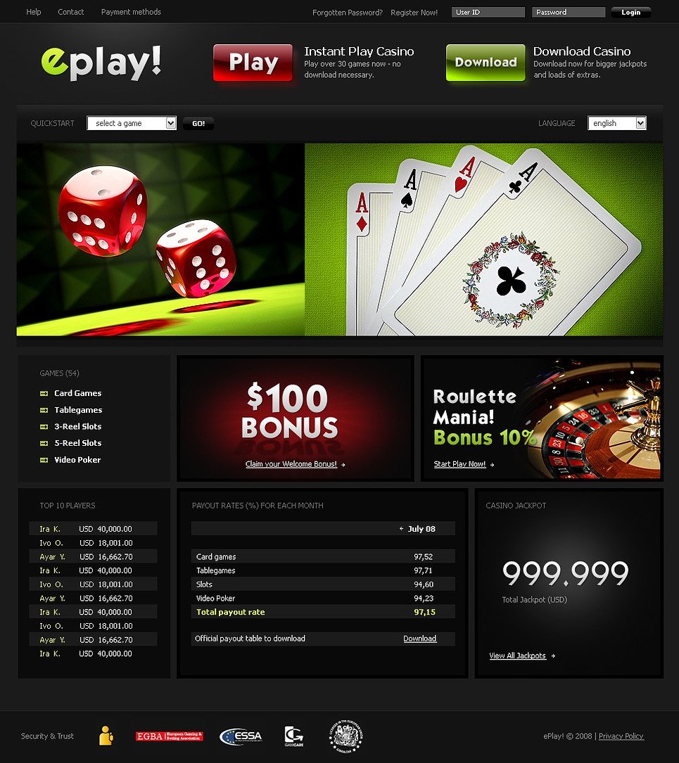 Casino Website Templates Free Download
