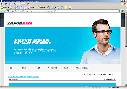 PHPBB main page preview