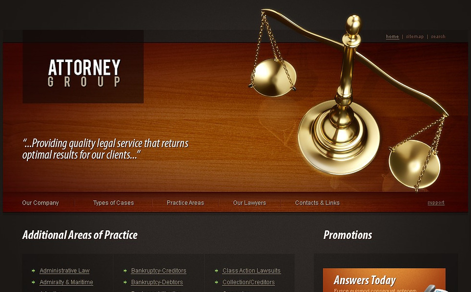 Law Firm Website Template #21300