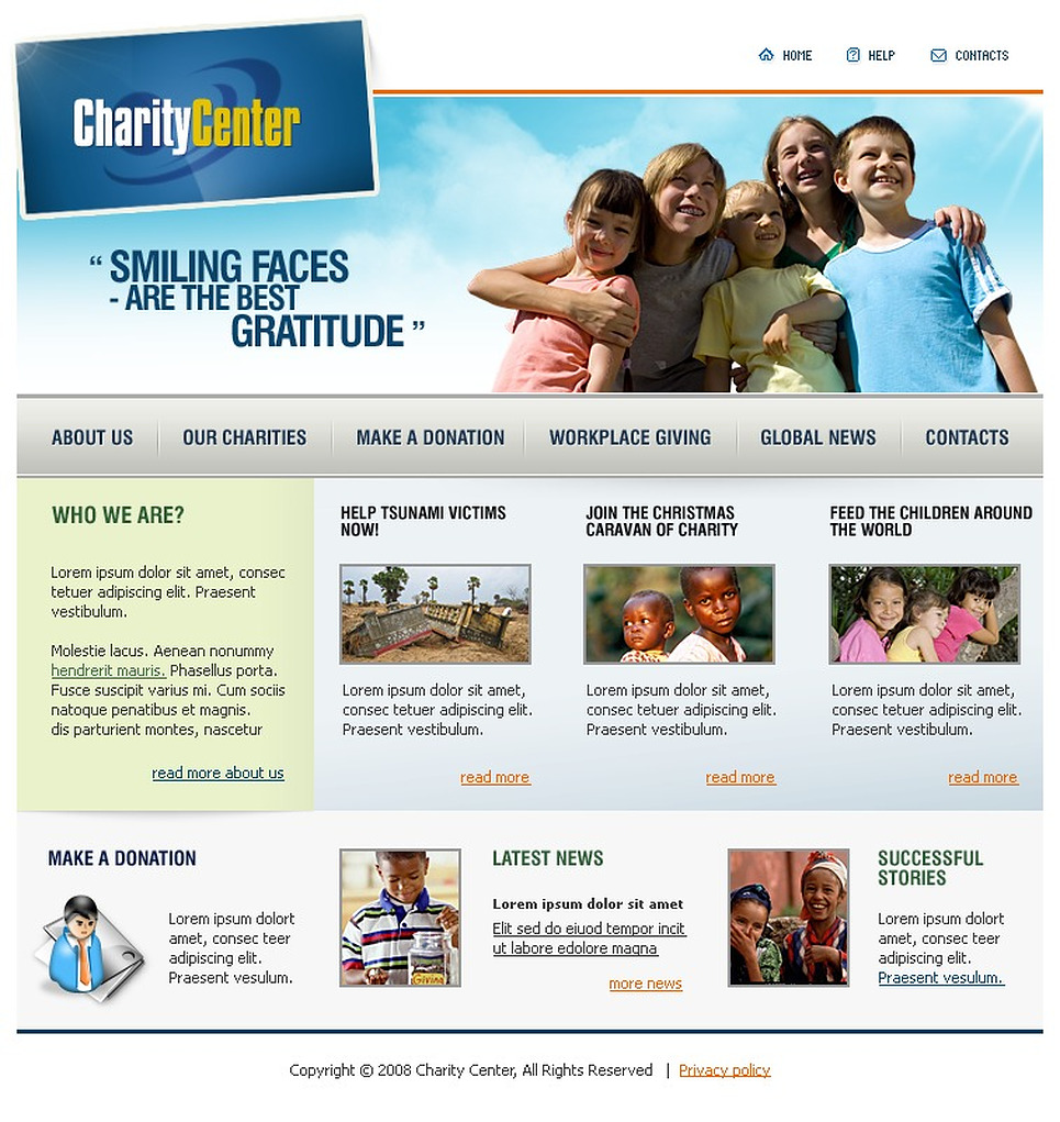Charity Website Template #21364