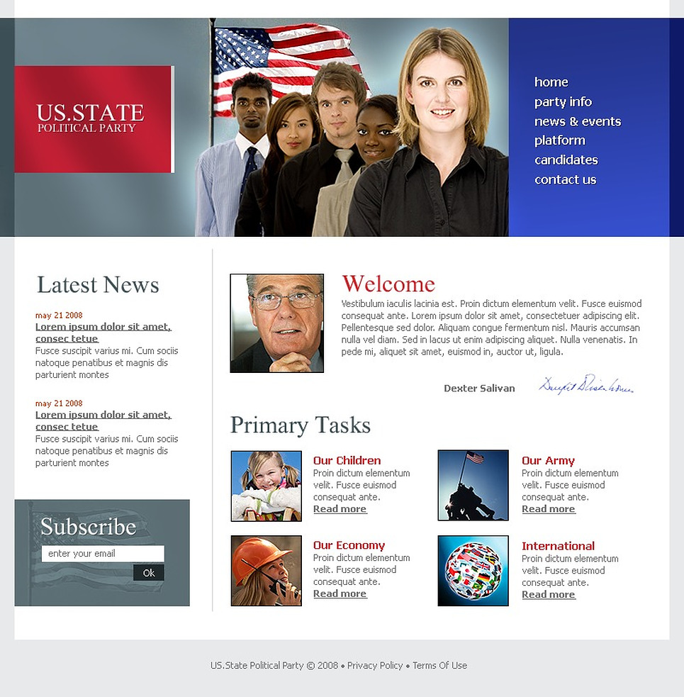 Political Party Website Template Web Design Templates Website Templates Download Political Political Website Templates