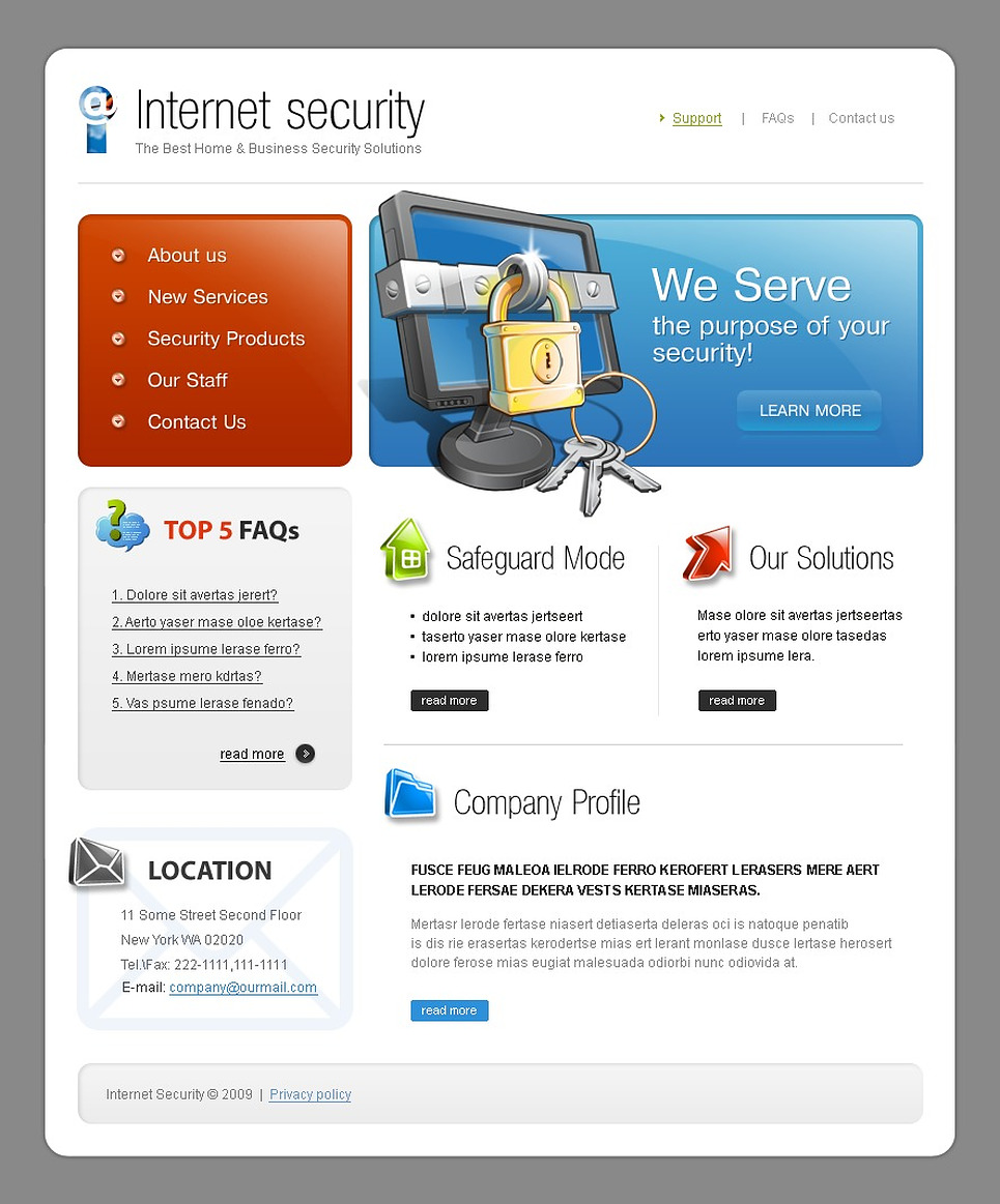 Information Security Website Template Web Design Templates Website Templates Download Information Web Template