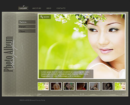 image gallery html template. Website Template #23358