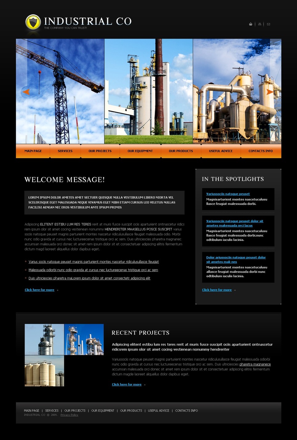 Industrial Website Template #23681