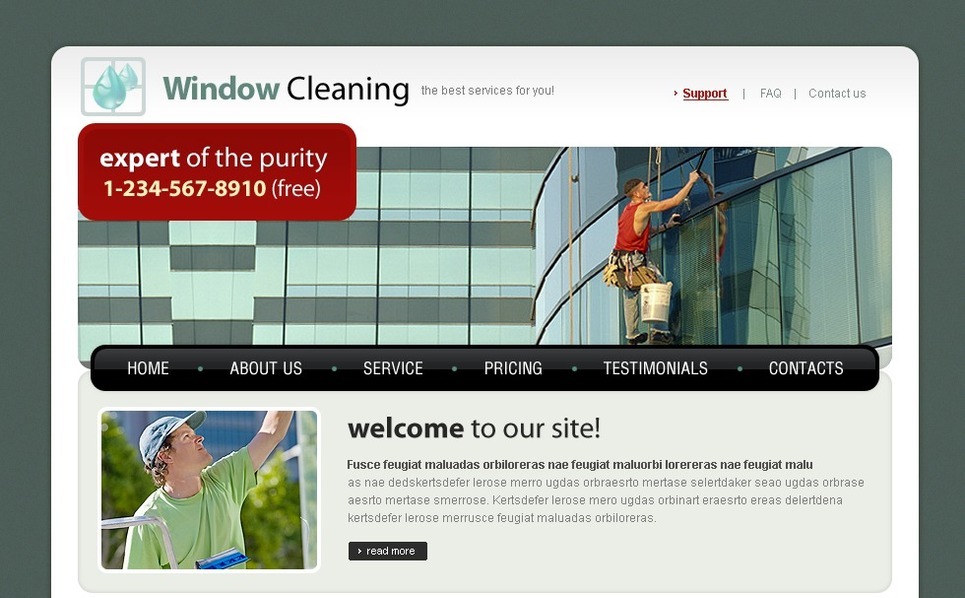 Window Cleaning Website Template #23801