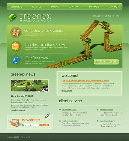 Green Website Template