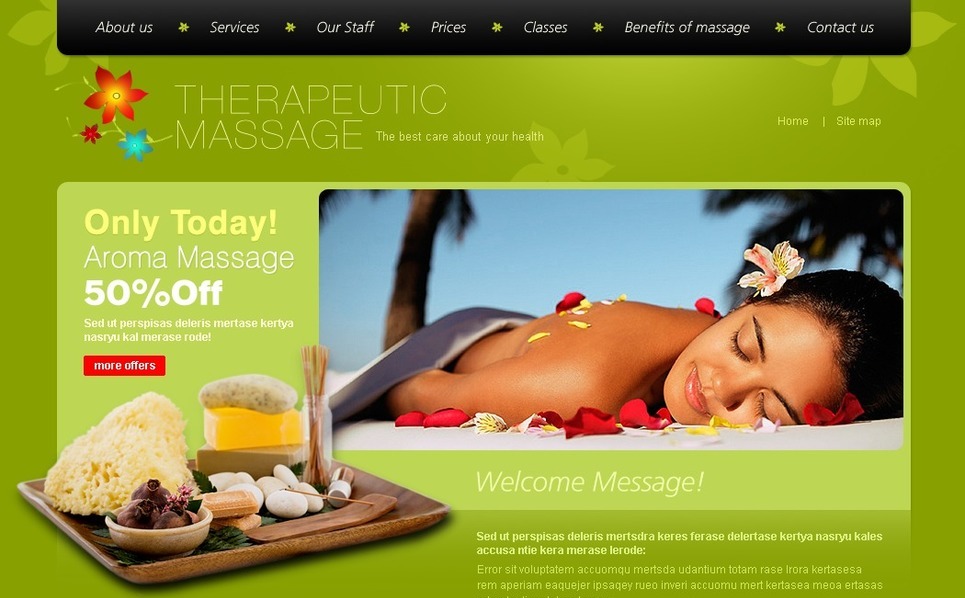 Massage Salon Website Template 24426