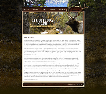 Hunting Website Template #25282