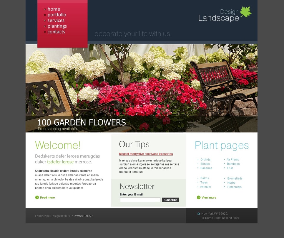 Landscape Design Website Template New Screenshots BIG