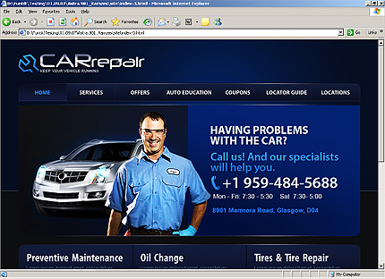 Auto Repair Template