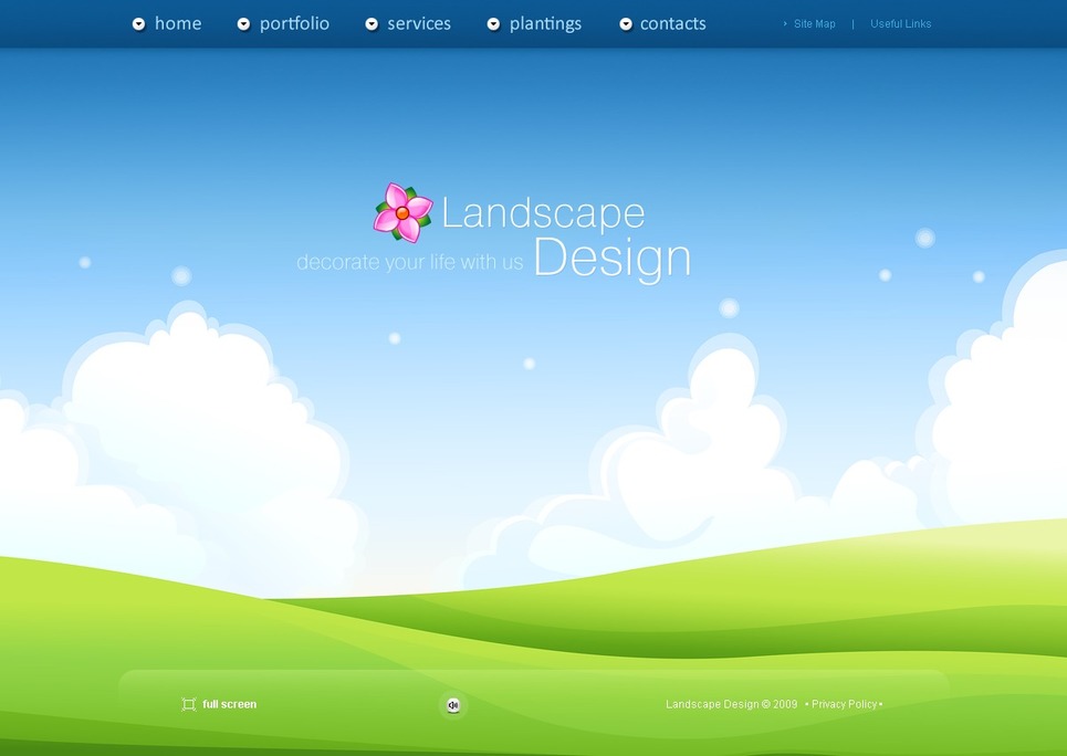 Landscape Design Flash Template 26678