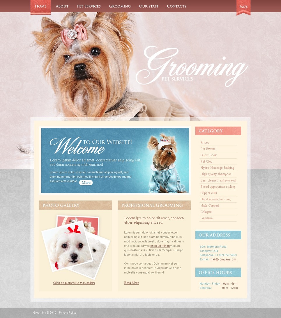 Pet Sitting Website Template 26680