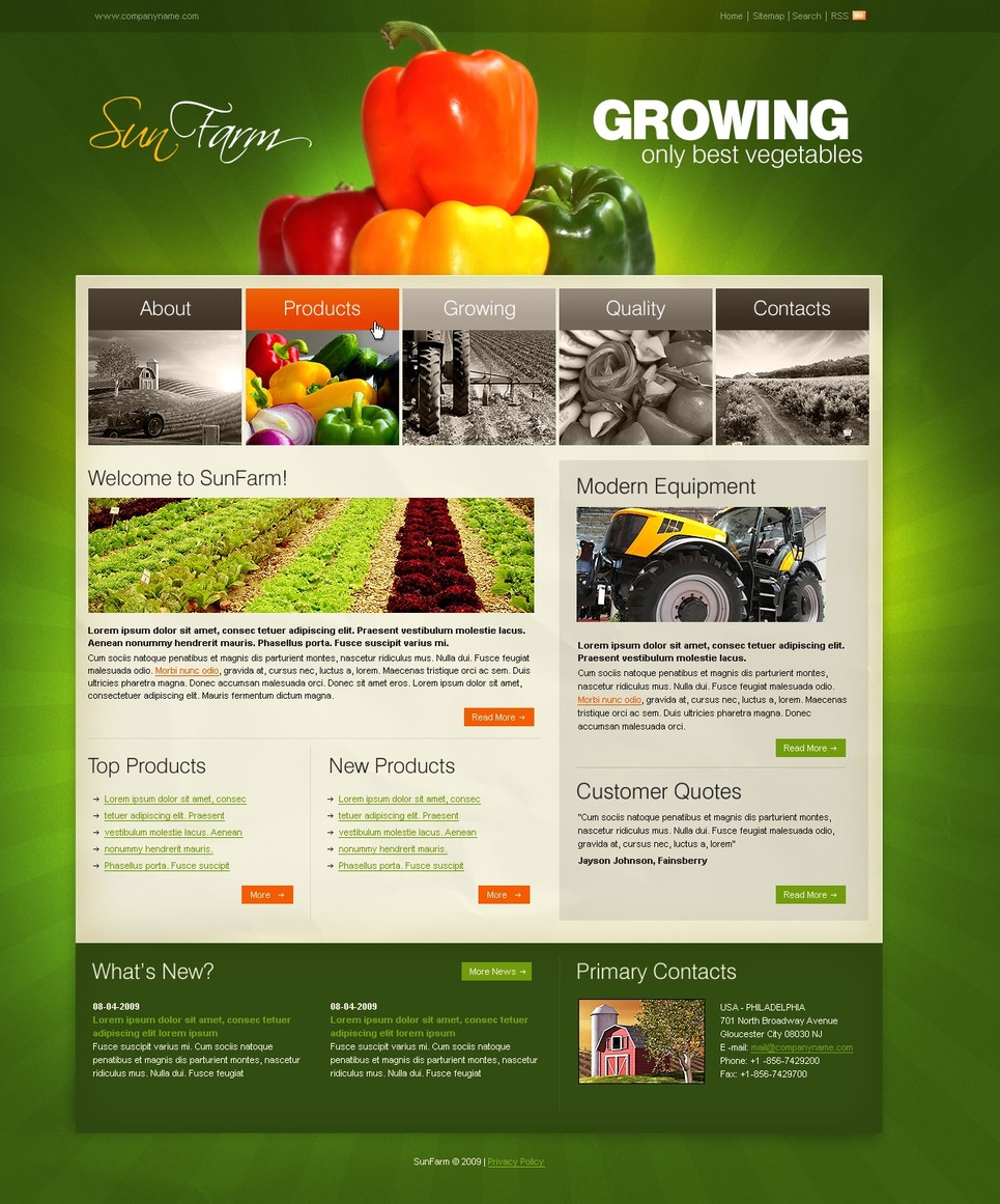 Farm Website Template 26693