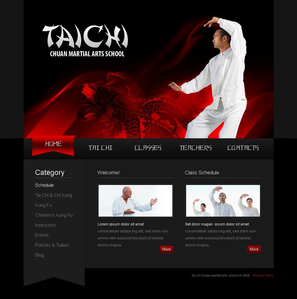 Martial Arts Website Template #26787