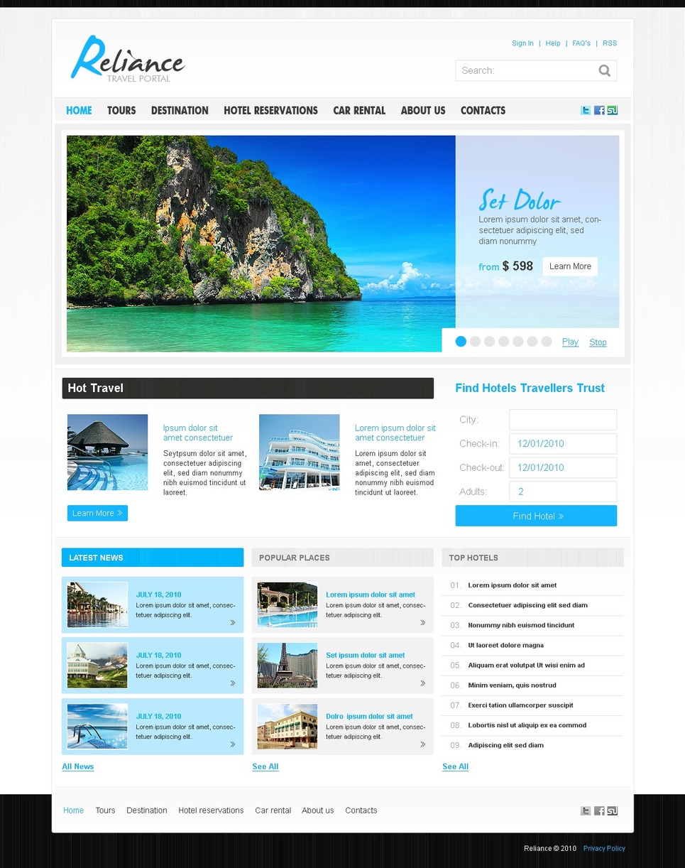 Travel Guide Joomla Template Web Design Templates, Website Templates