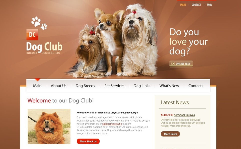 Dog site Template 28046
